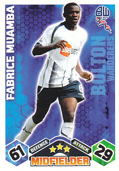 Fabrice Muamba Bolton Wanderers 2009/10 Topps Match Attax #83